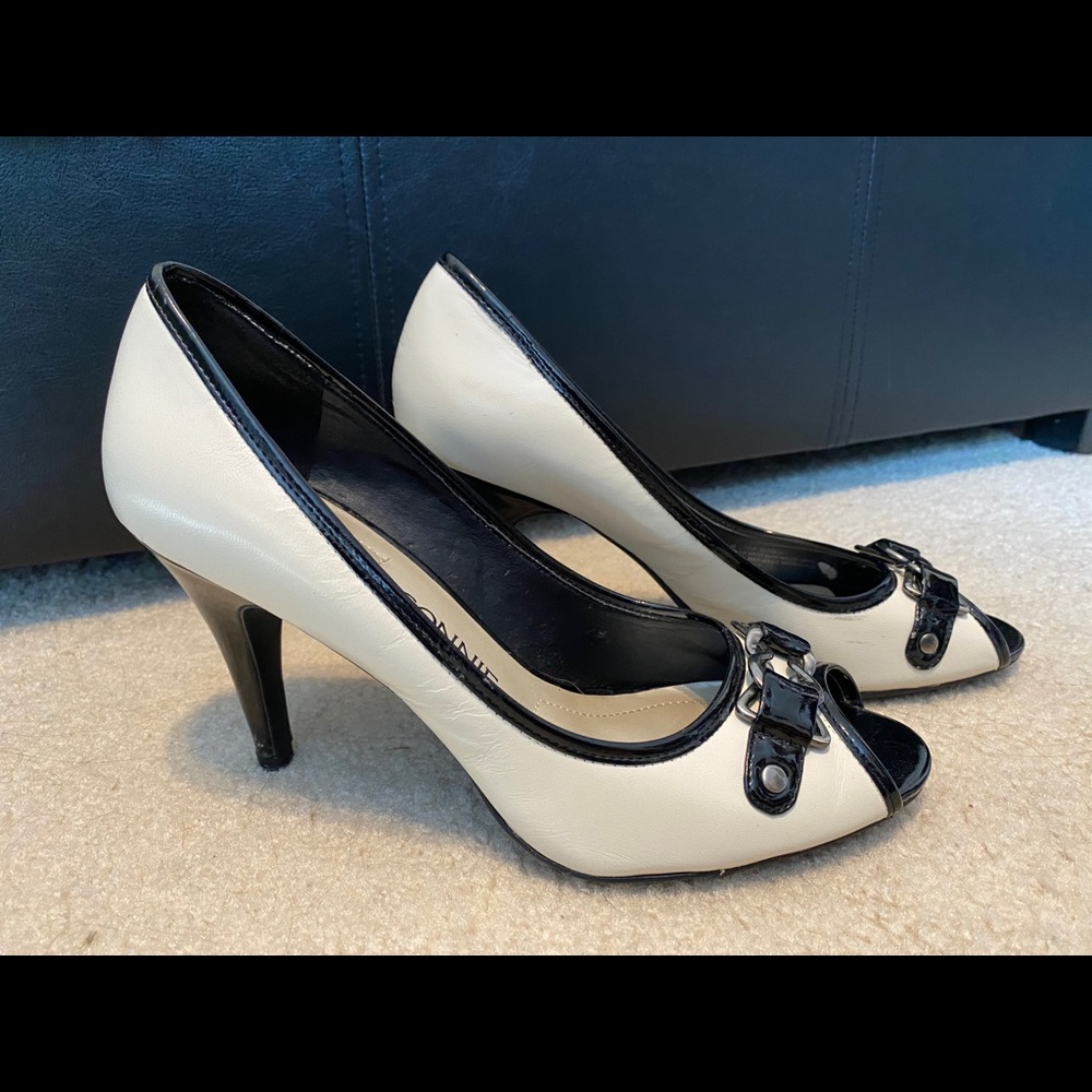Black and Creme heels